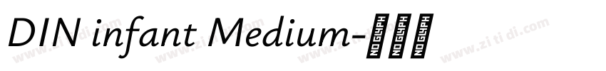 DIN infant Medium字体转换